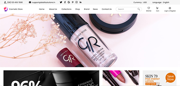 Cosmetic Store Theme DOD IT SOLUTIONS