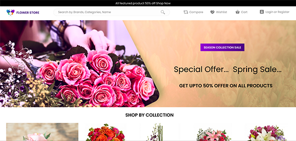 Flower Store Theme DOD IT SOLUTIONS